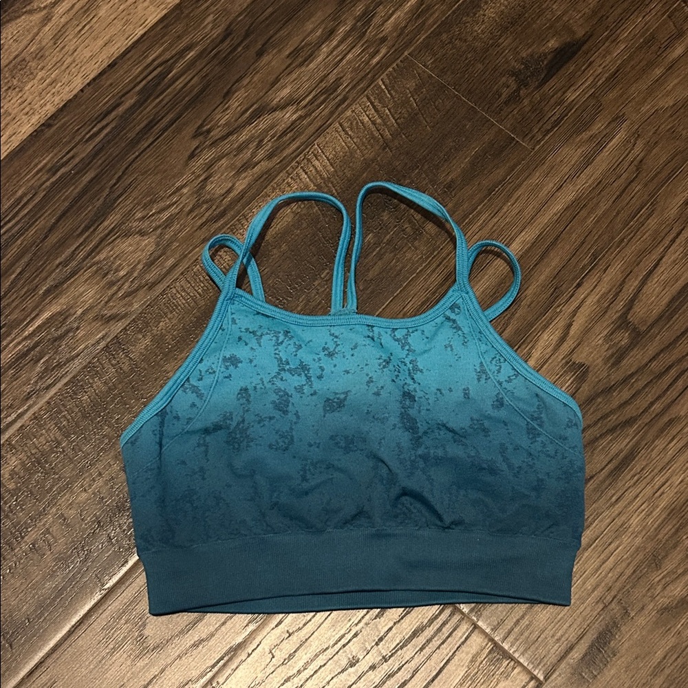 Aybl Women's Teal ombré racer back Sports Bra